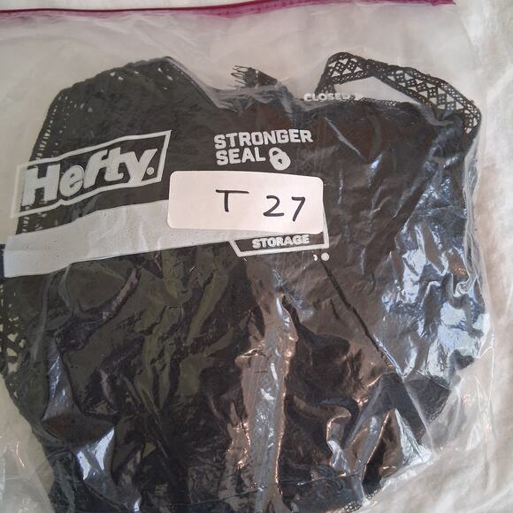 Beulah Style Black Fairy Romantic Goth Lace Blouse Mock Neck Bow Size Small - Picture 7 of 7